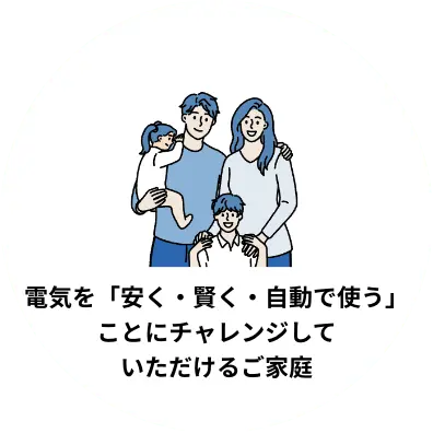 電気を「安く・賢く・自動で使う」ことにチャレンジしていただけるご家庭